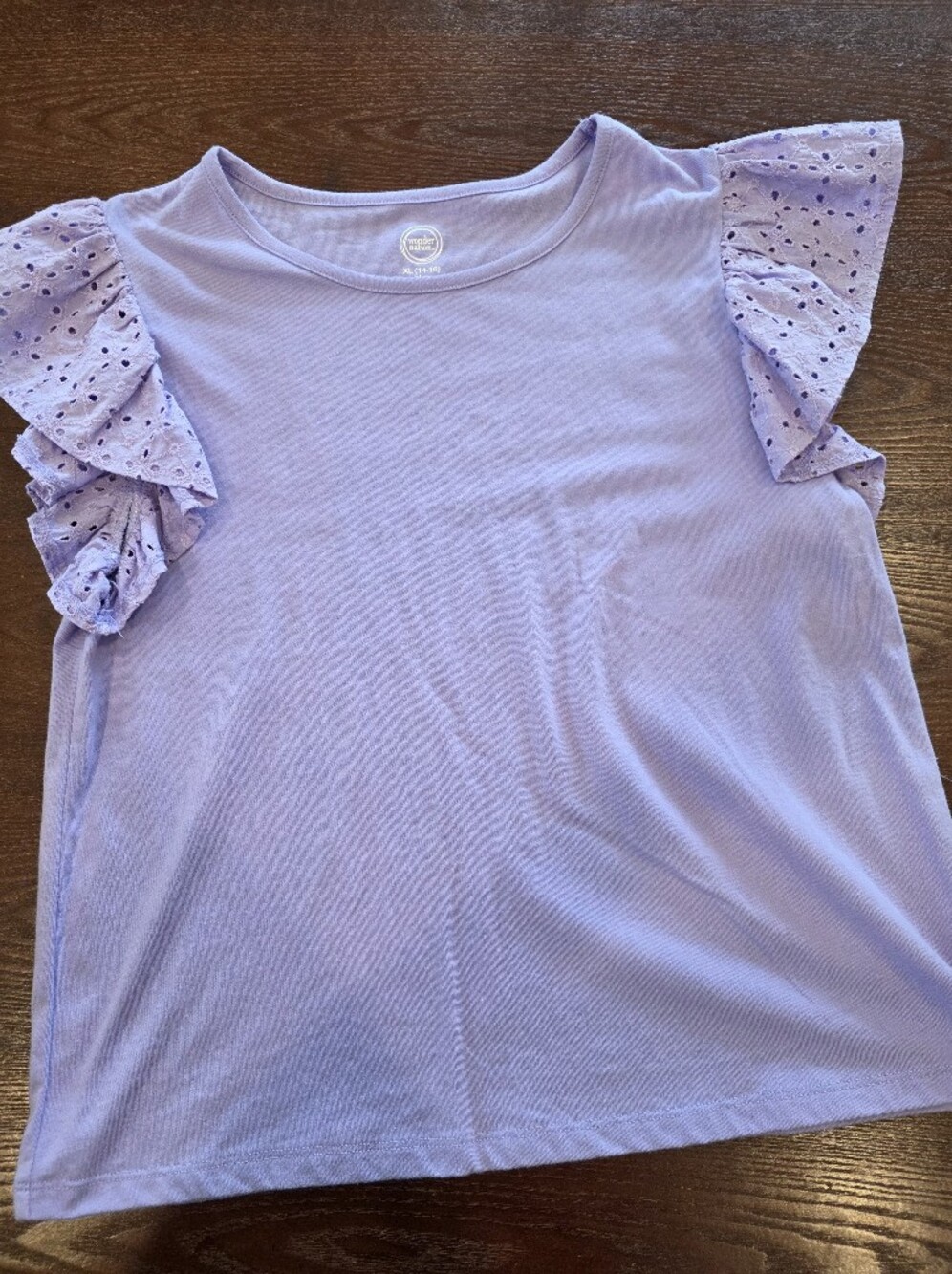 Wonder Nation Girls XL 14-16 PLUS Lot Of 4 Eyelet Short Sleeve Tops - Picture 7 of 7